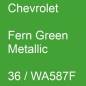 Preview: Chevrolet, Fern Green Metallic, 36 / WA587F.